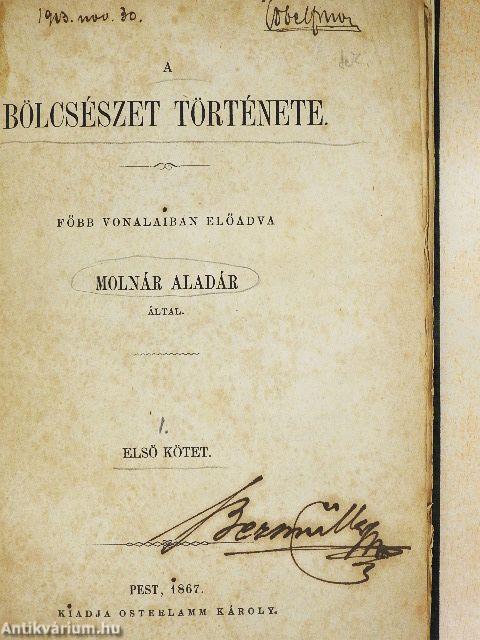 A bölcsészet története I.