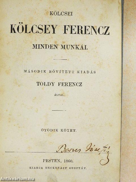 Kölcsei Kölcsey Ferencz minden munkái 5-6.