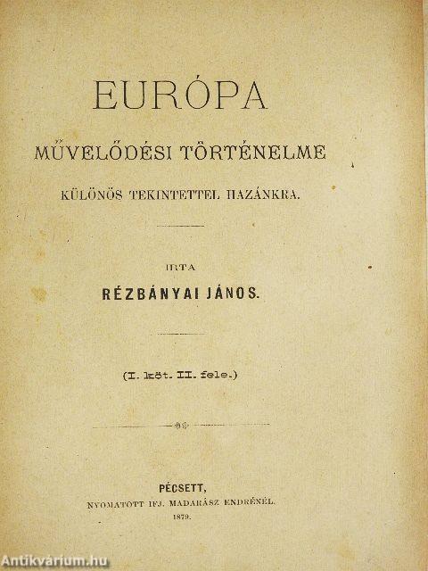 Európa művelődési történelme I/2. (töredék)