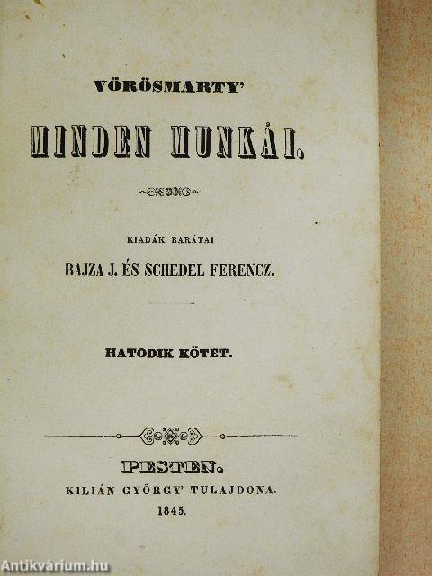 Vörösmarty' minden munkái VI. (töredék)