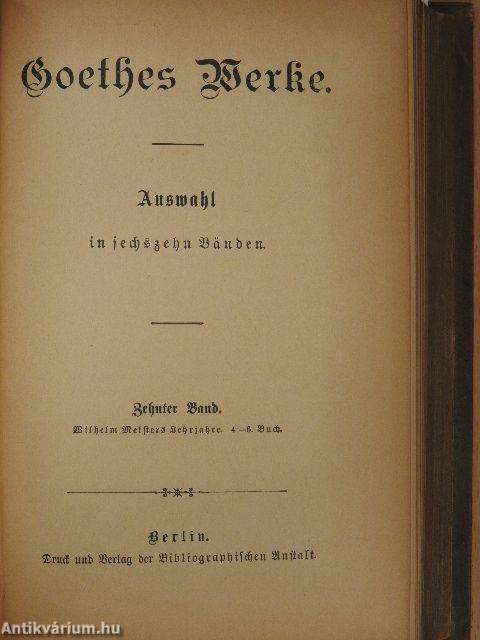 Goethes Werke 9-12. (gótbetűs)