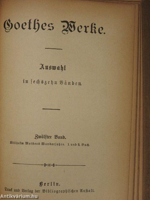 Goethes Werke 9-12. (gótbetűs)