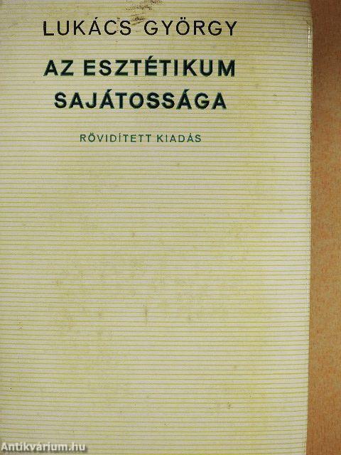 Az esztétikum sajátossága