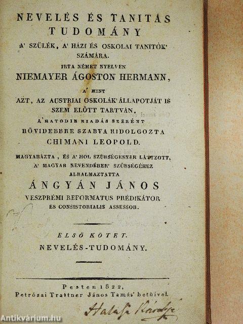 Nevelés és tanitás tudomány I.