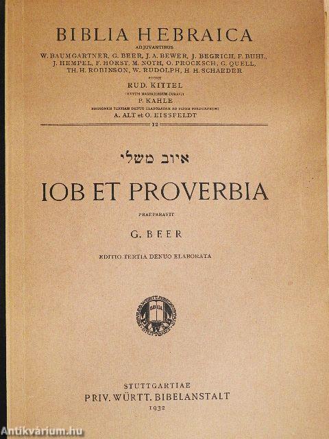 Iob et proverbia