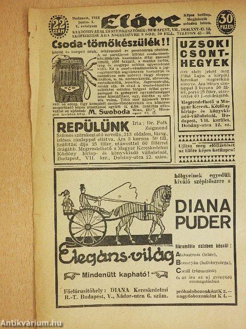 Előre 1918. junius 1.