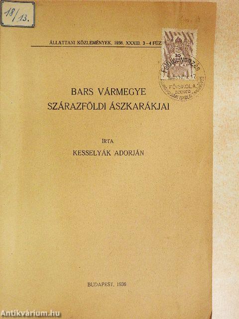 Bars vármegye szárazföldi ászkarákjai