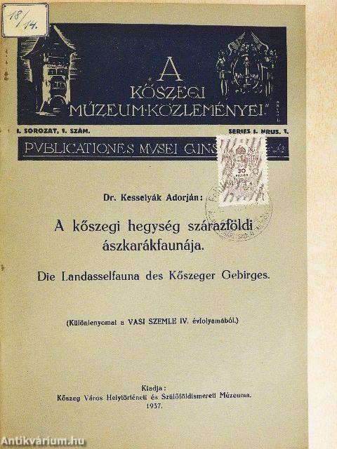 A kőszegi hegység szárazföldi ászkarákfaunája