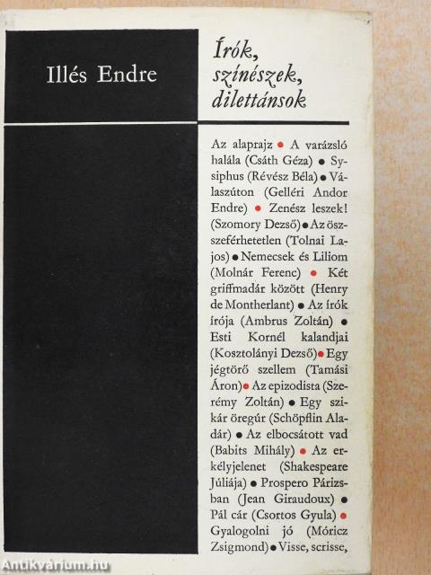 Írók, színészek, dilettánsok