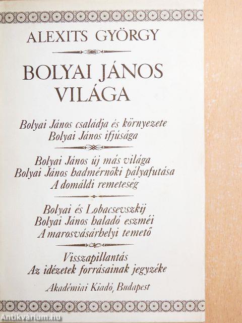 Bolyai János világa
