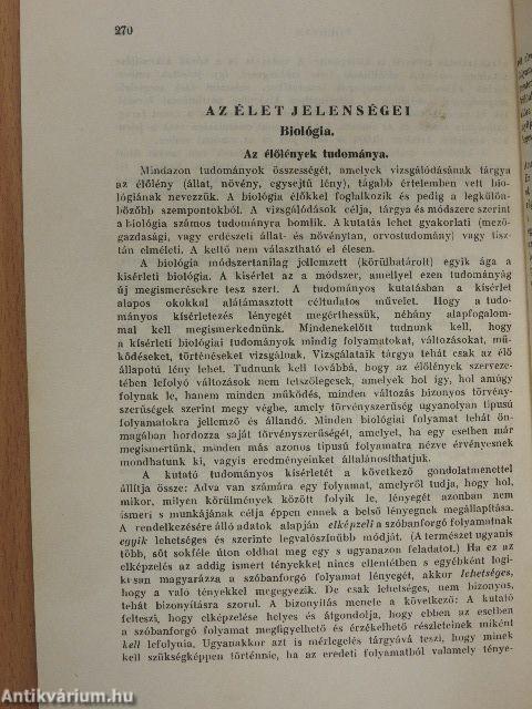 Az élet jelenségei