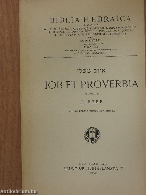 Iob et proverbia