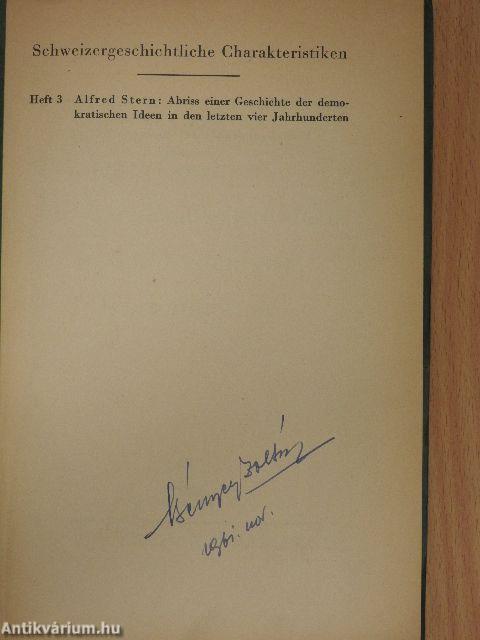 Abriss einer Geschichte der demokratischen Ideen in den letzten vier Jahrhunderten