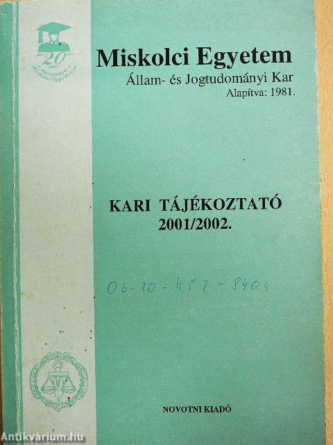 Kari Tájékoztató 2001/2002.