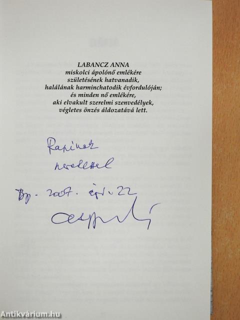 A Labancz Anna gyilkosság (dedikált példány)