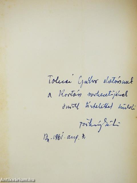 Vásárhelyi testamentumok (dedikált példány)