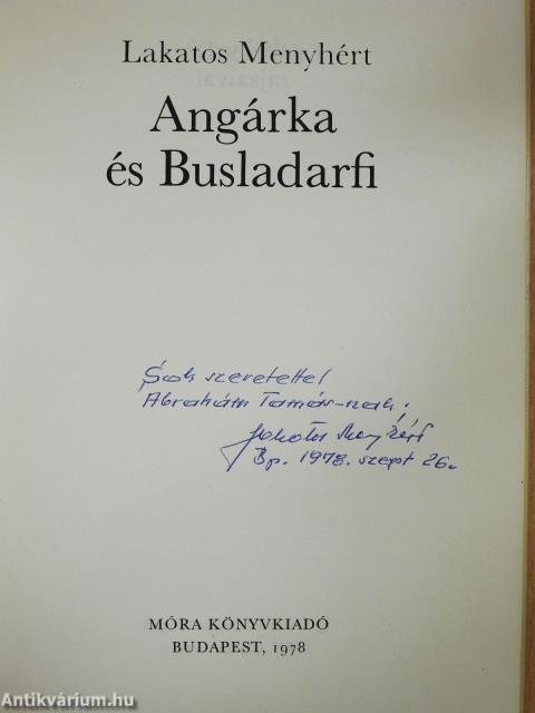 Angárka és Busladarfi (dedikált példány)