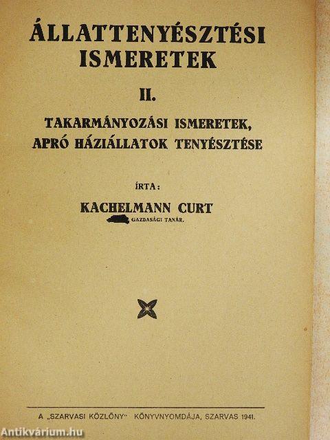 Állattenyésztési ismeretek II.