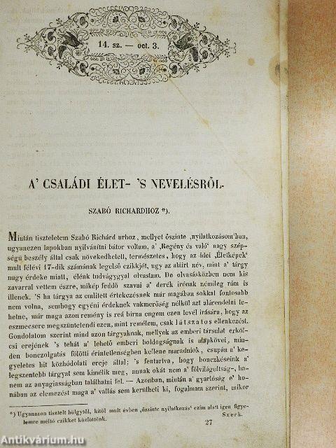 Életképek 1846. (fél évfolyam)