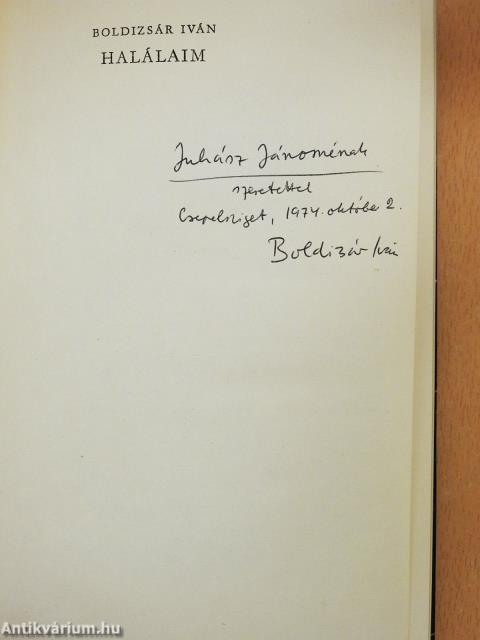 Halálaim (dedikált példány)