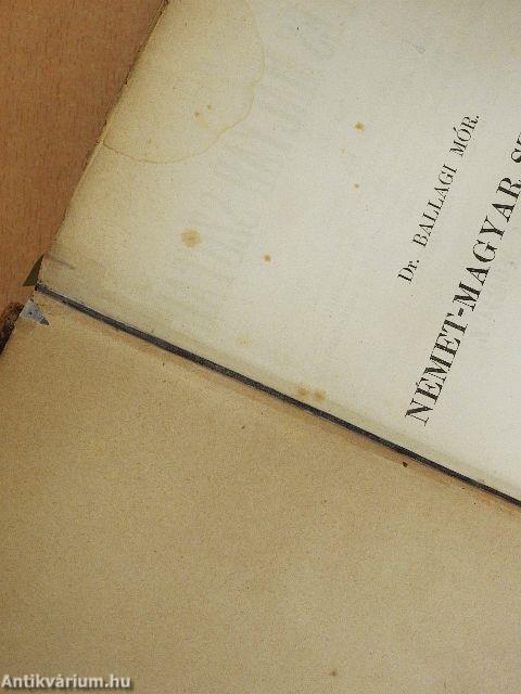 Uj teljes német és magyar szótár/Német-magyar pót-szótár (Ifj. Dr. Entz Géza könyvtárából)