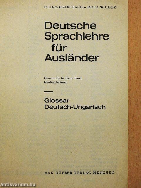 Deutsche Sprachlehre für Ausländer - Glossar