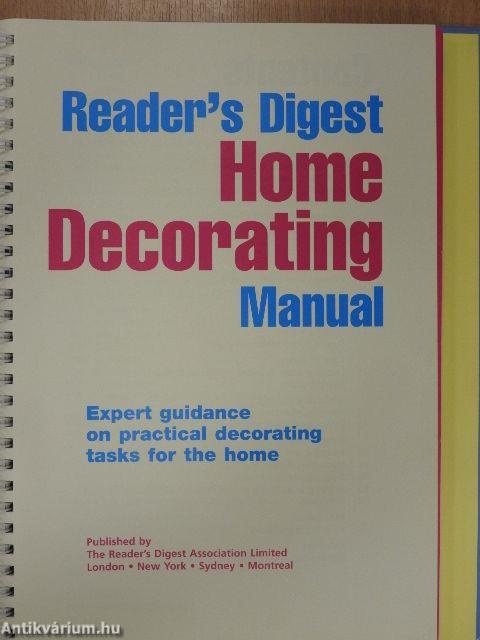Reader's Digest Home Decorating Manual