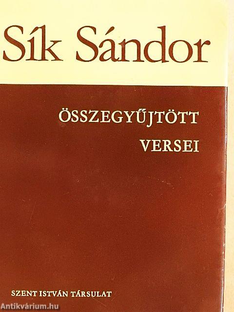 Sík Sándor összegyűjtött versei