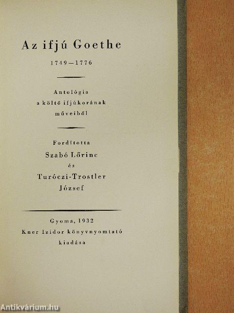 Az ifjú Goethe 1749-1776