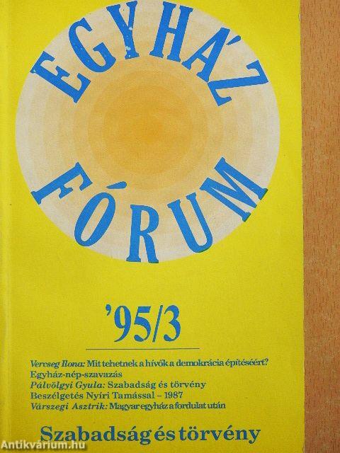 Egyházfórum 1995/3.
