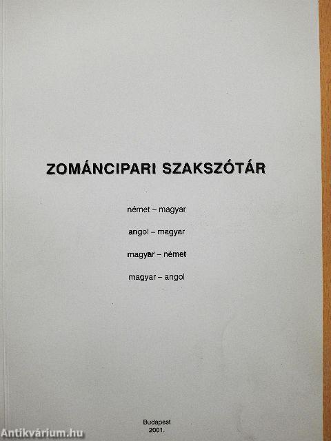 Zománcipari szakszótár