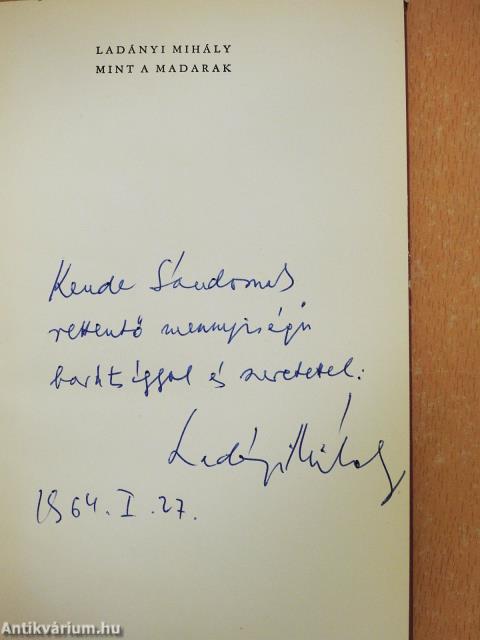 Mint a madarak (dedikált példány)