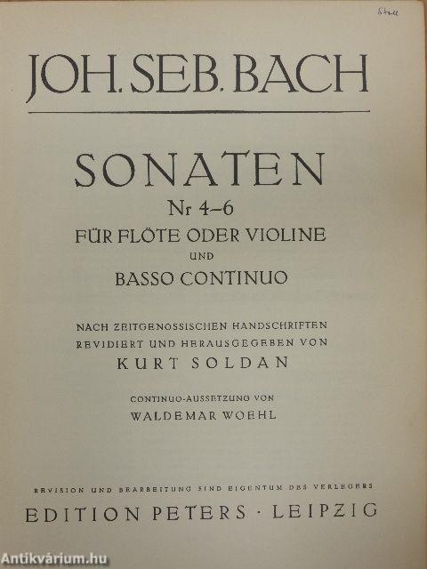 Sonaten Nr. 4-6. Für Flöte oder Violine und Basso Sontinuo