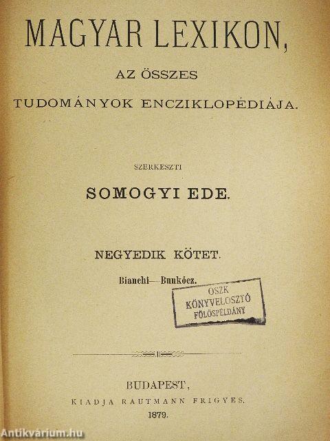 Magyar lexikon IV. (töredék)