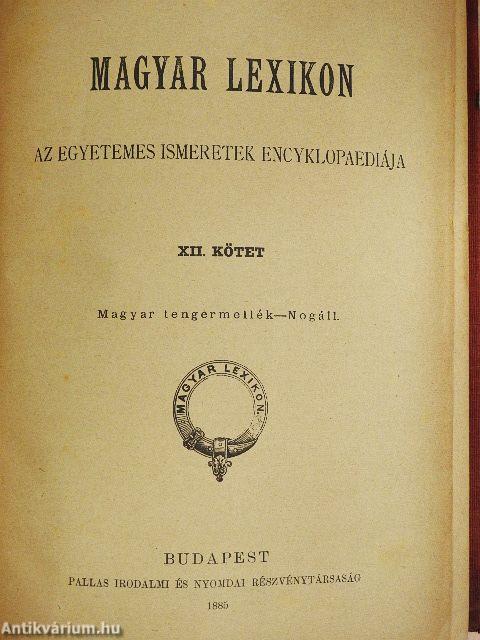 Magyar lexikon XII. (töredék)