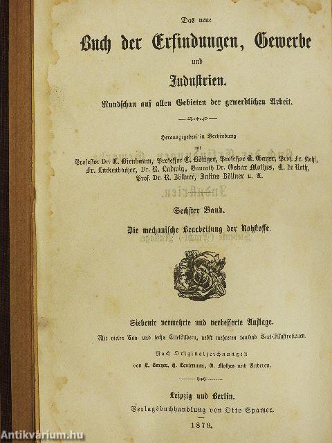 Die mechanische Bearbeitung der Rohstoffe (gótbetűs)