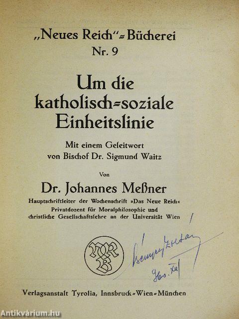 Um die katholisch-soziale Einheitslinie