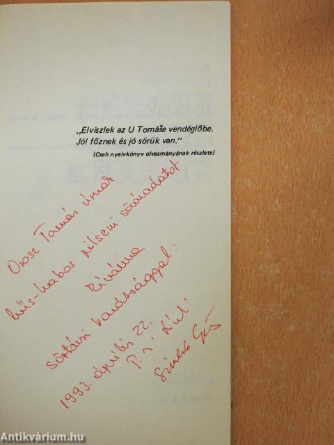 Prágai sörkalauz (kétszeresen dedikált példány)