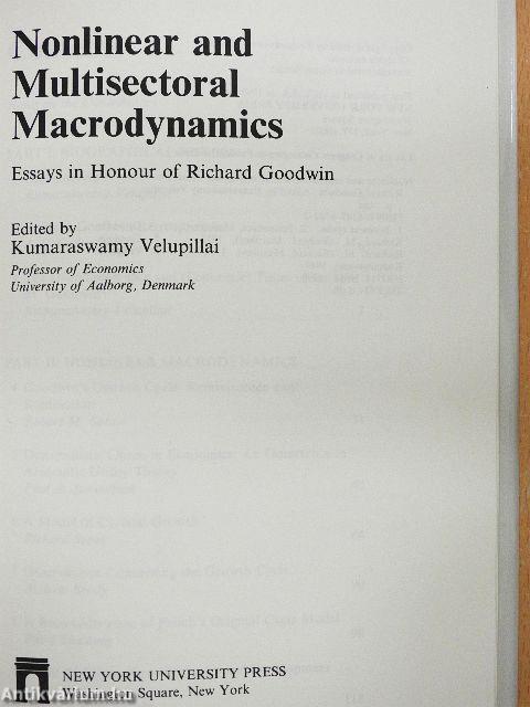 Nonlinear and Multisectoral Macrodynamics