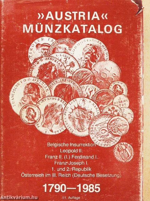 "Austria" Münzkatalog 1790-1985