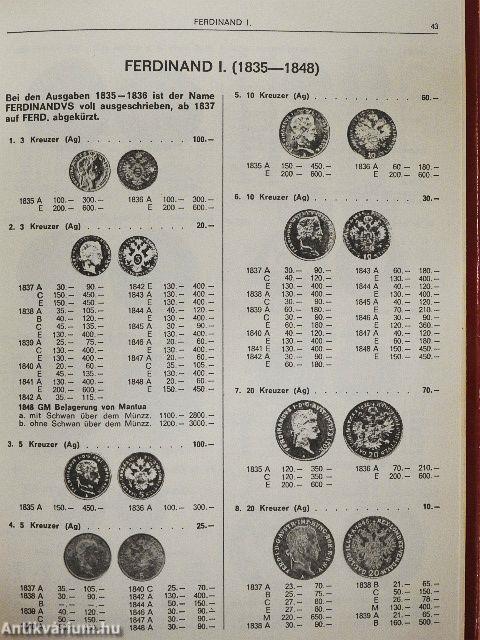"Austria" Münzkatalog 1790-1985