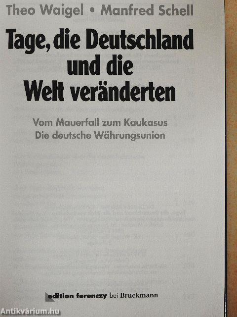 Tage, die Deutschland und die Welt veränderten