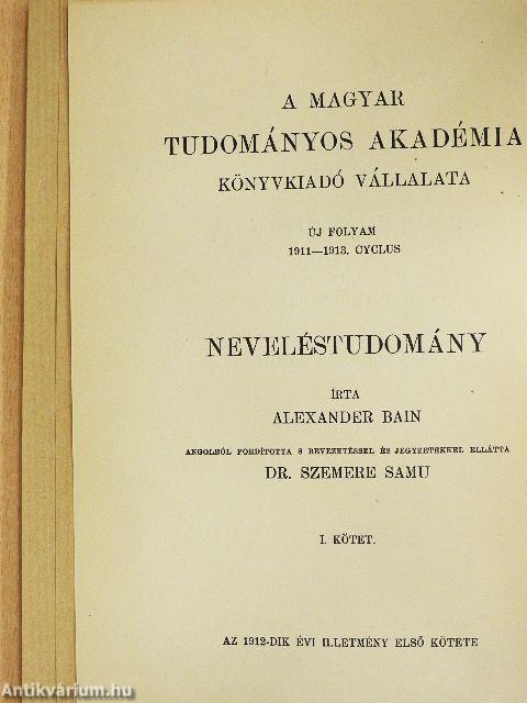 Neveléstudomány I.