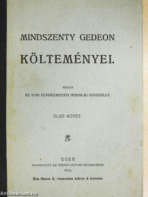 Mindszenty Gedeon költeményei I.