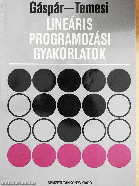 Lineáris programozási gyakorlatok