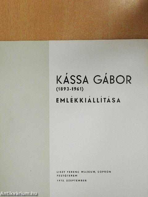 Kássa Gábor emlékkiállítása