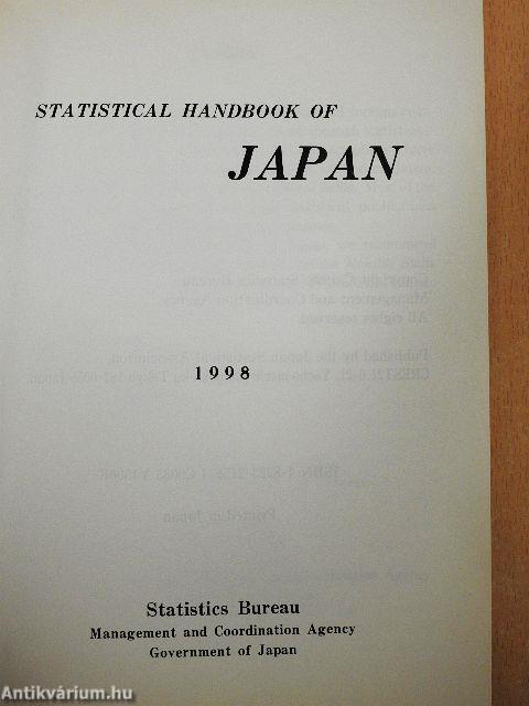 Statistical Handbook of Japan 1998