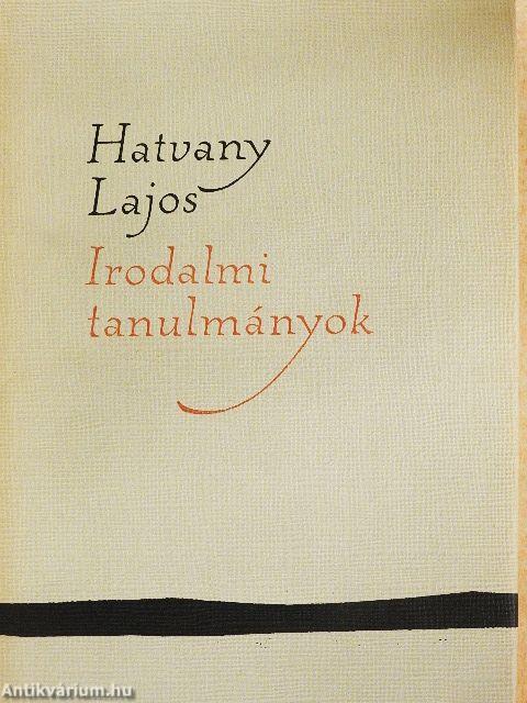 Irodalmi tanulmányok I-II.