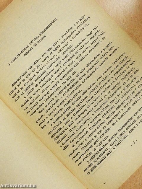 A számtan-mértan tanításának módszertana