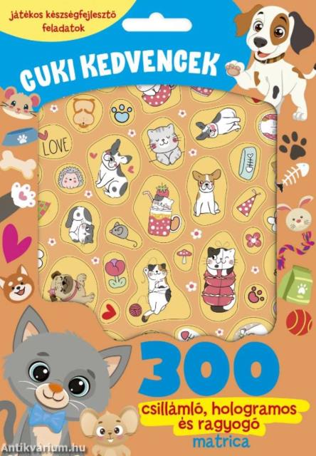Cuki kedvencek - 300 csillámló, hologramos és ragyogó matricával